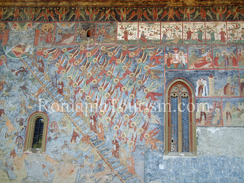 The Painted Monasteries of Bucovina & Moldova  -
Sucevita Painted Monastery - Frescoe Detail Image