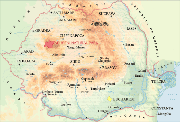 Apuseni Natural Park - Location (Parcul Natural Apuseni)