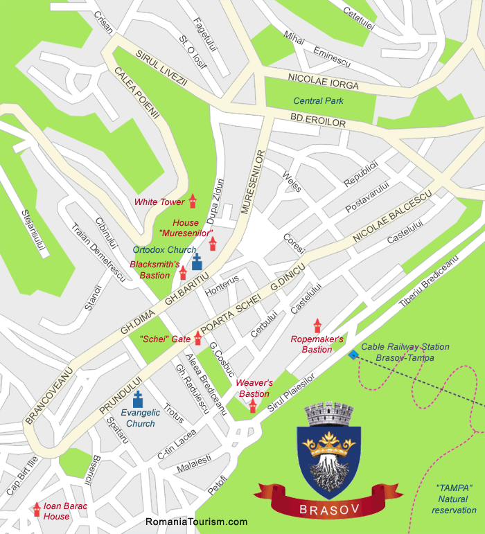 Brasov City Map (Harta Orasului Brasov)